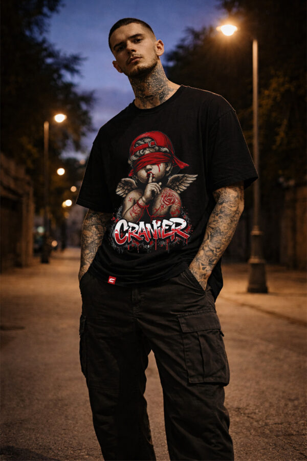 23 REMERA ANGEL TAG BLACK